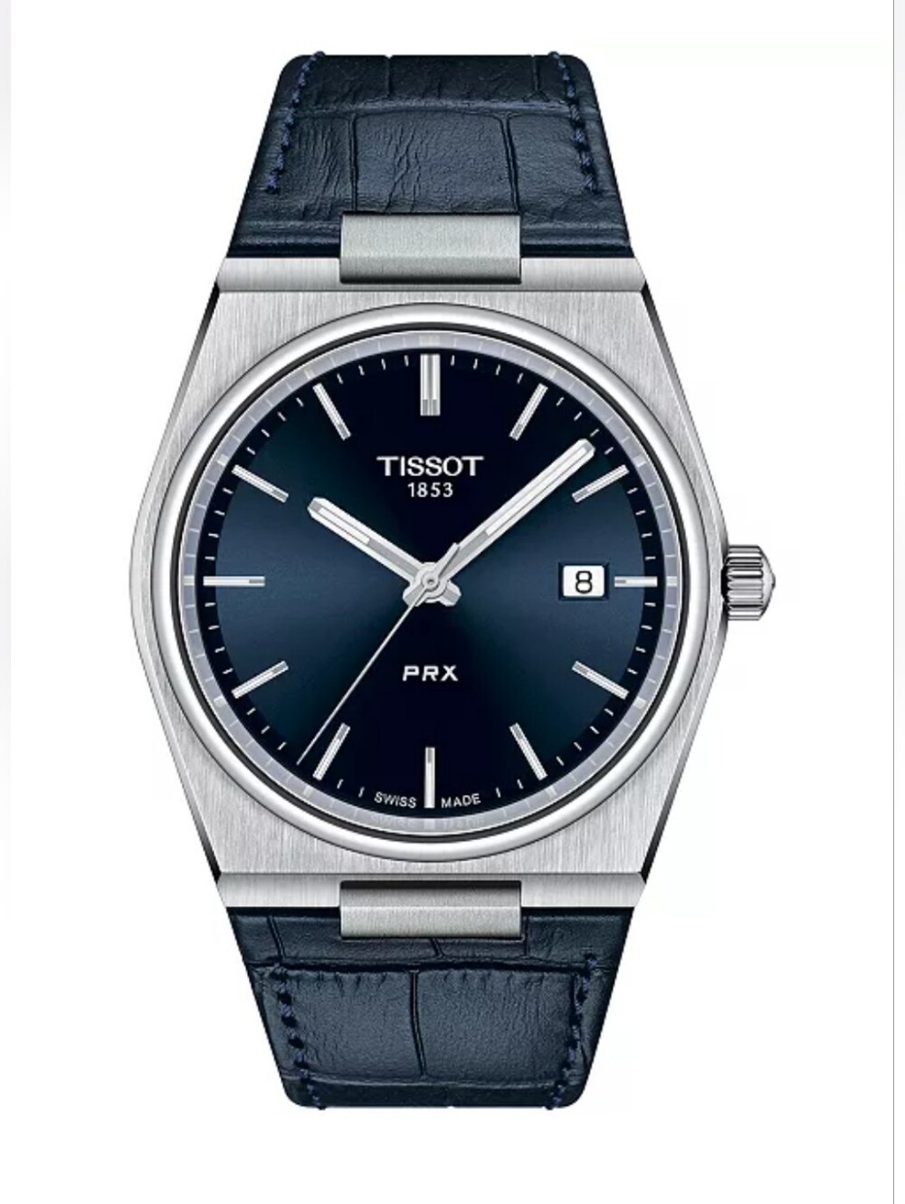 Tissot Men's PRX Blue Leather Strap Watch - 40mm